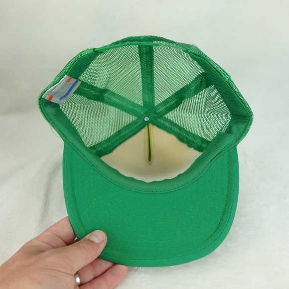 Vintage San Sun Mesh Trucker Hat Green Washington Town Mutual Snapback Mesh Cap - Picture 7 of 10